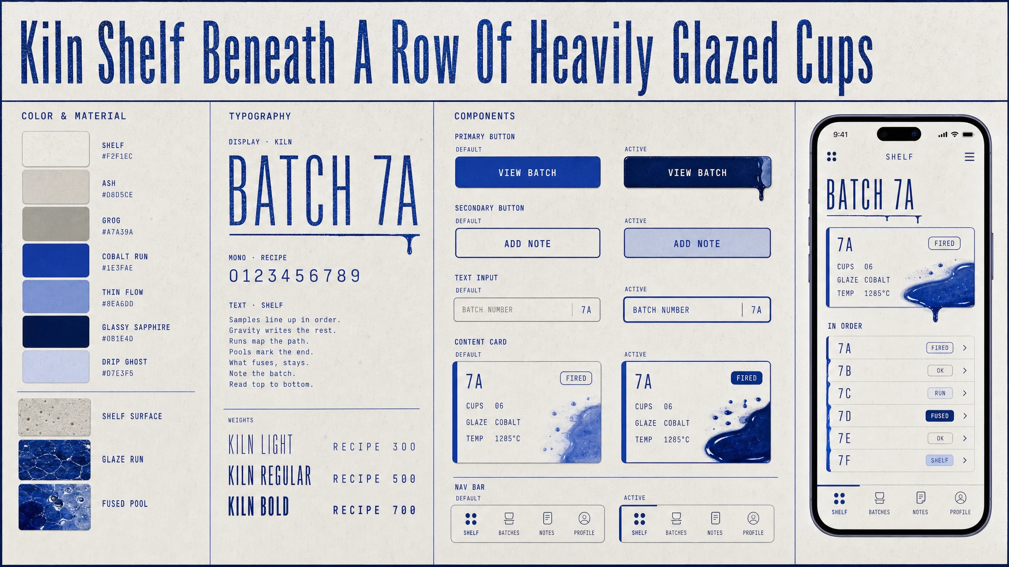 Glaze River Shelf design system