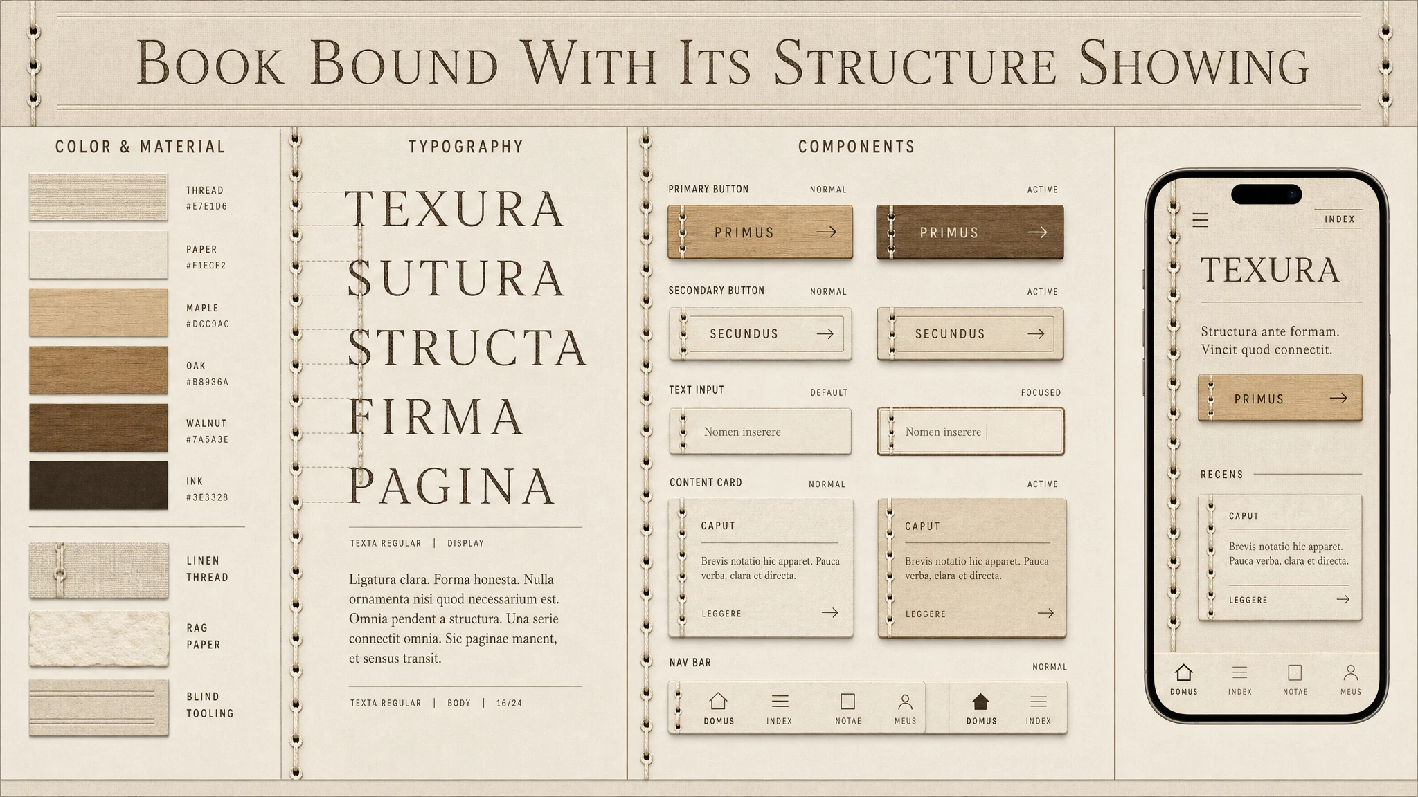 Coptic Exposed Binding design system
