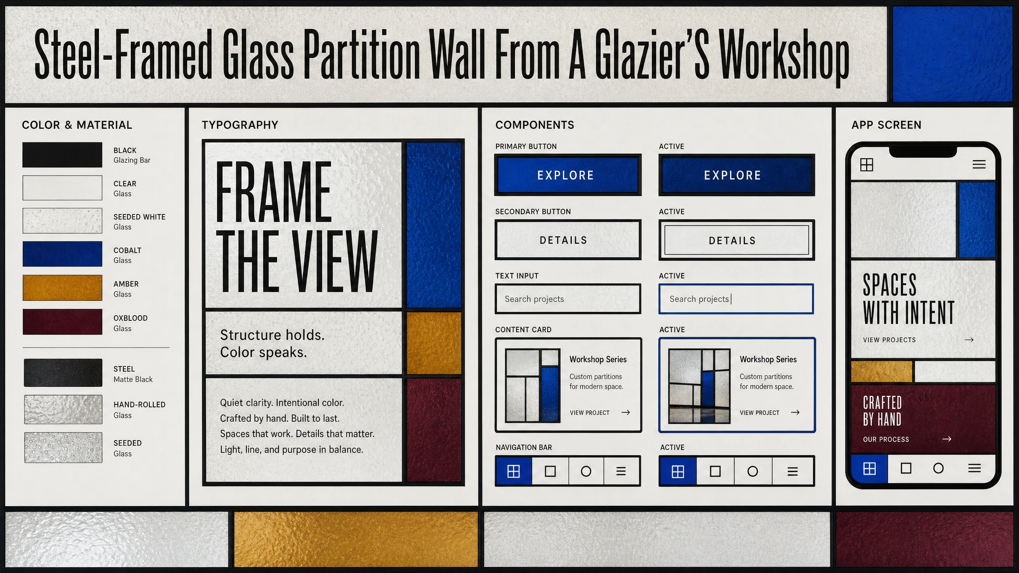 Glazier Colorfield Partition design system