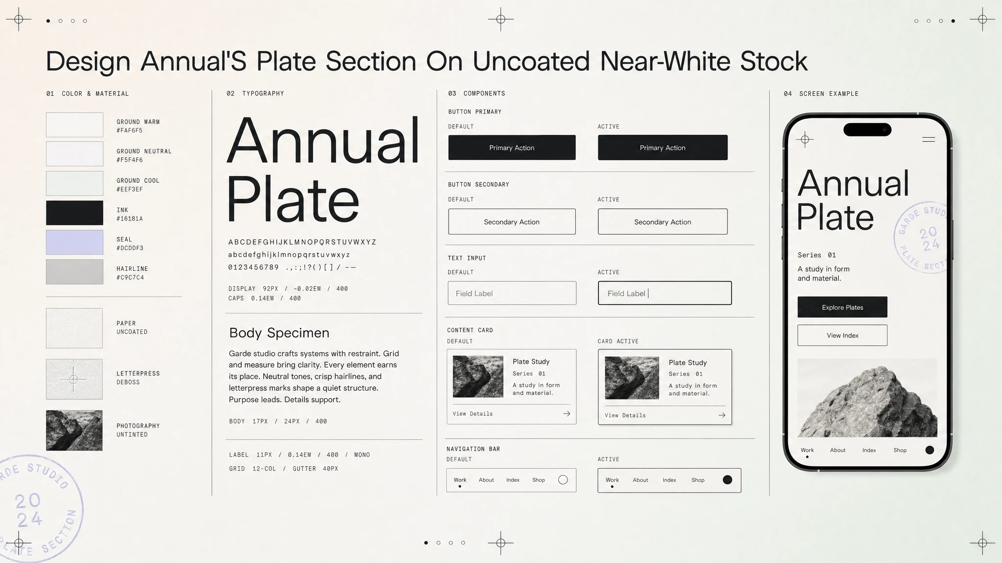 Design Annual S Plate Section design system