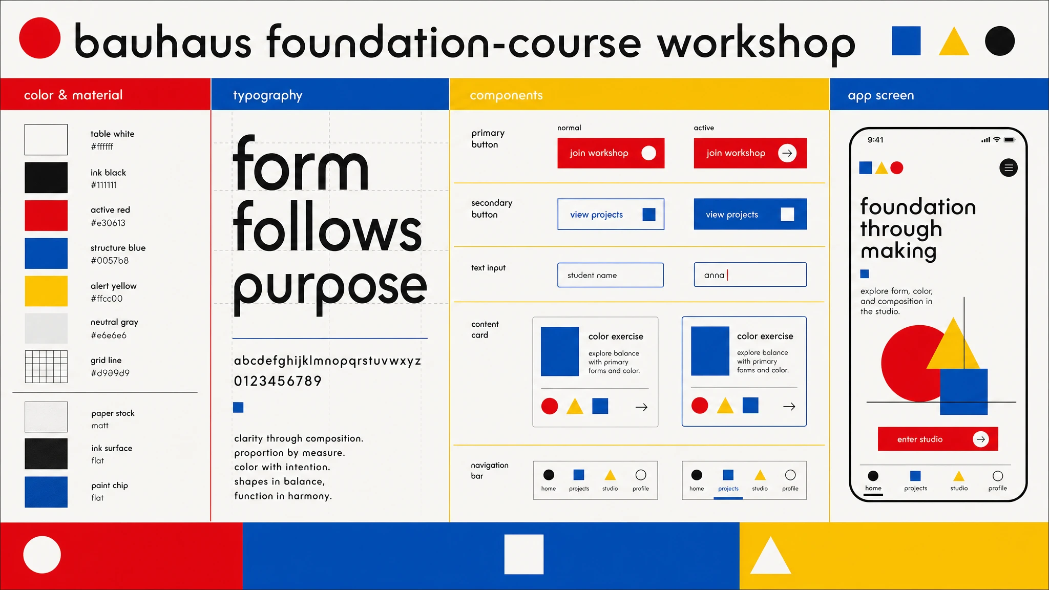 Bauhaus Foundation Workshop design system