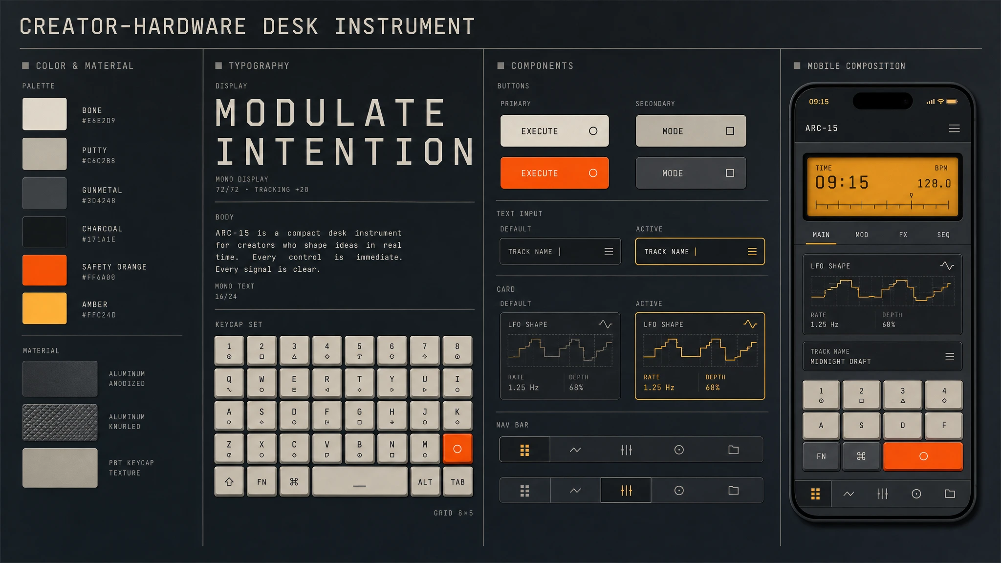 Creator Hardware Bench design system