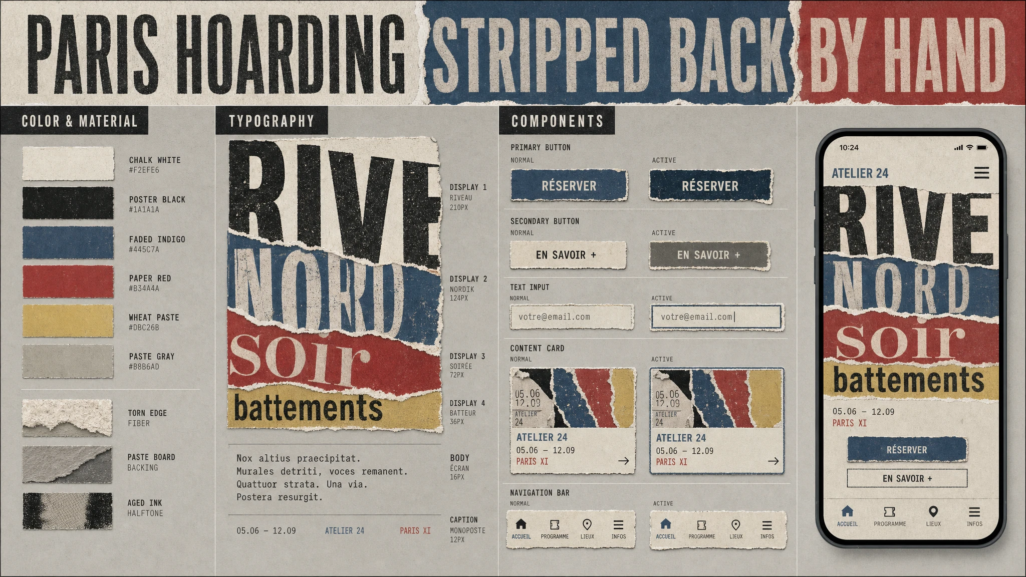 Decollage Torn Billboard design system