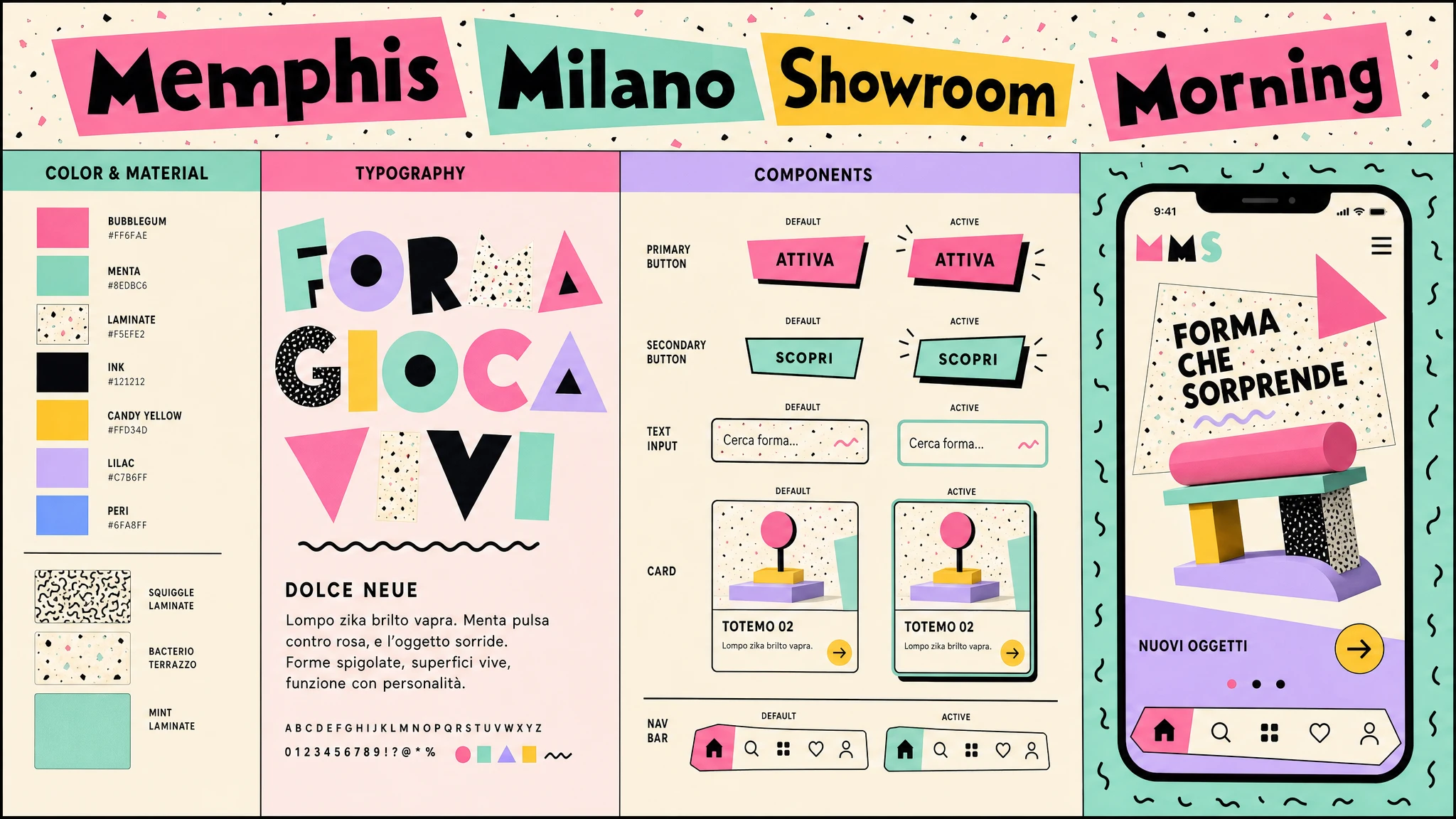 Memphis Showroom Morning design system