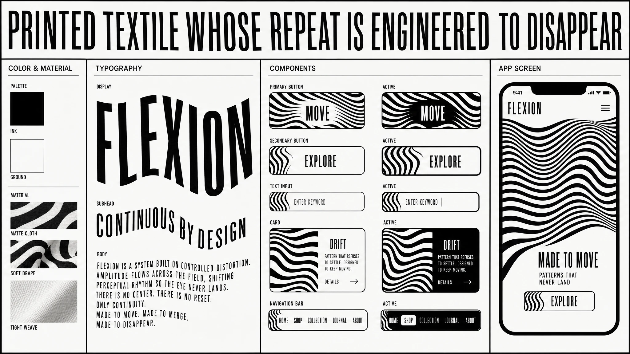 Op Art Textile Repeat design system