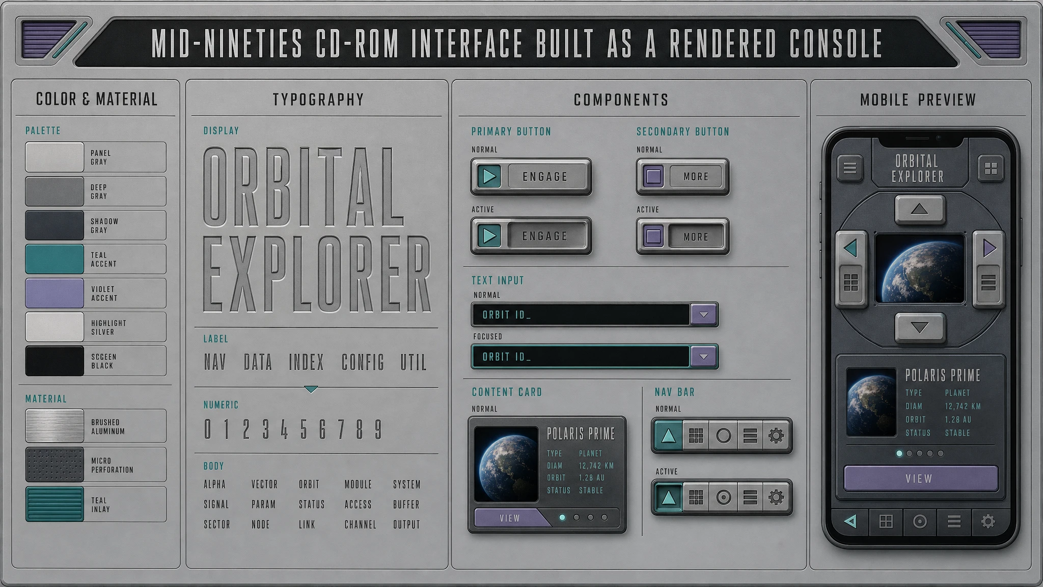 Cdrom Chrome Navigation design system