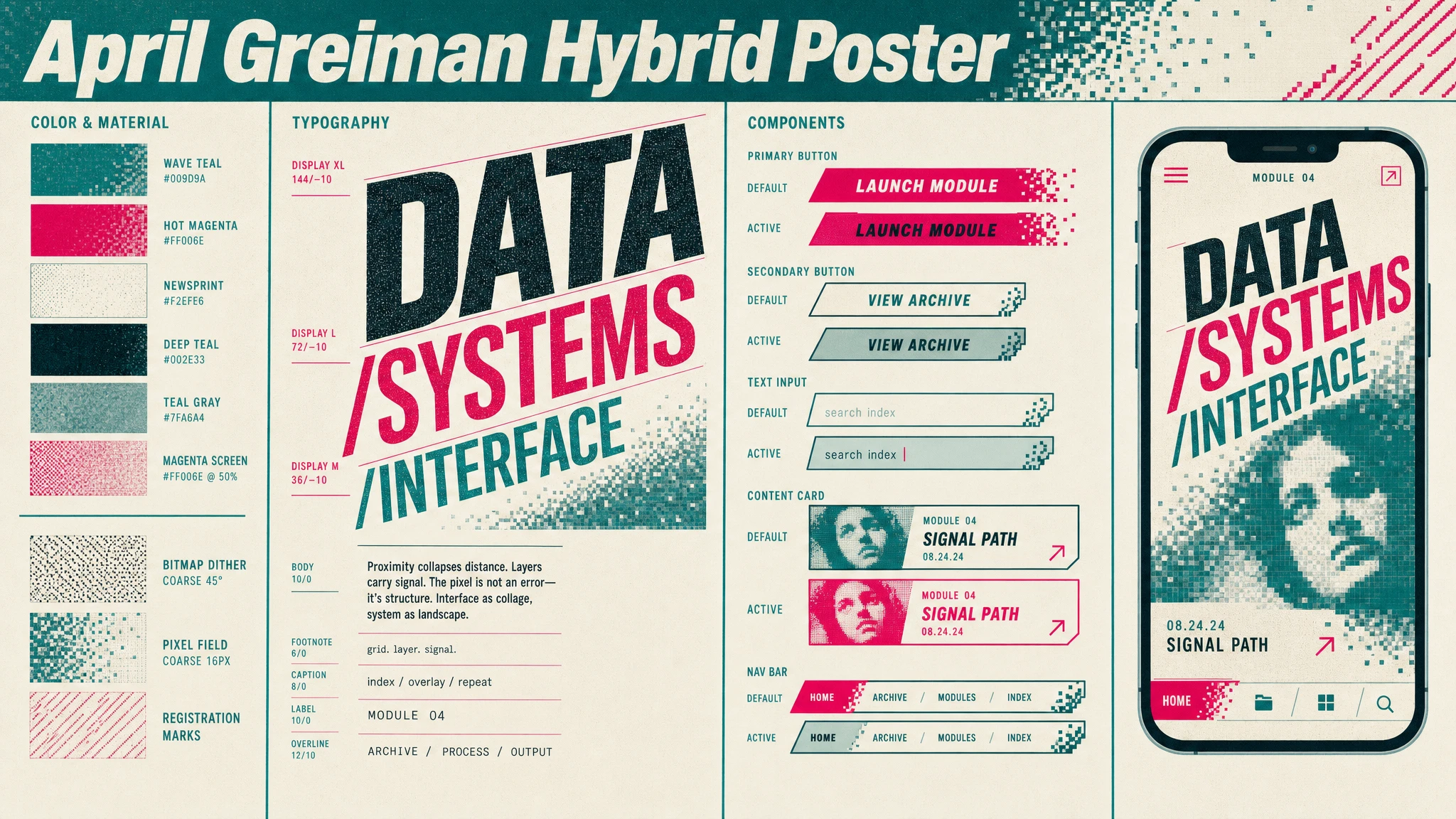 Greiman Hybrid Collage design system