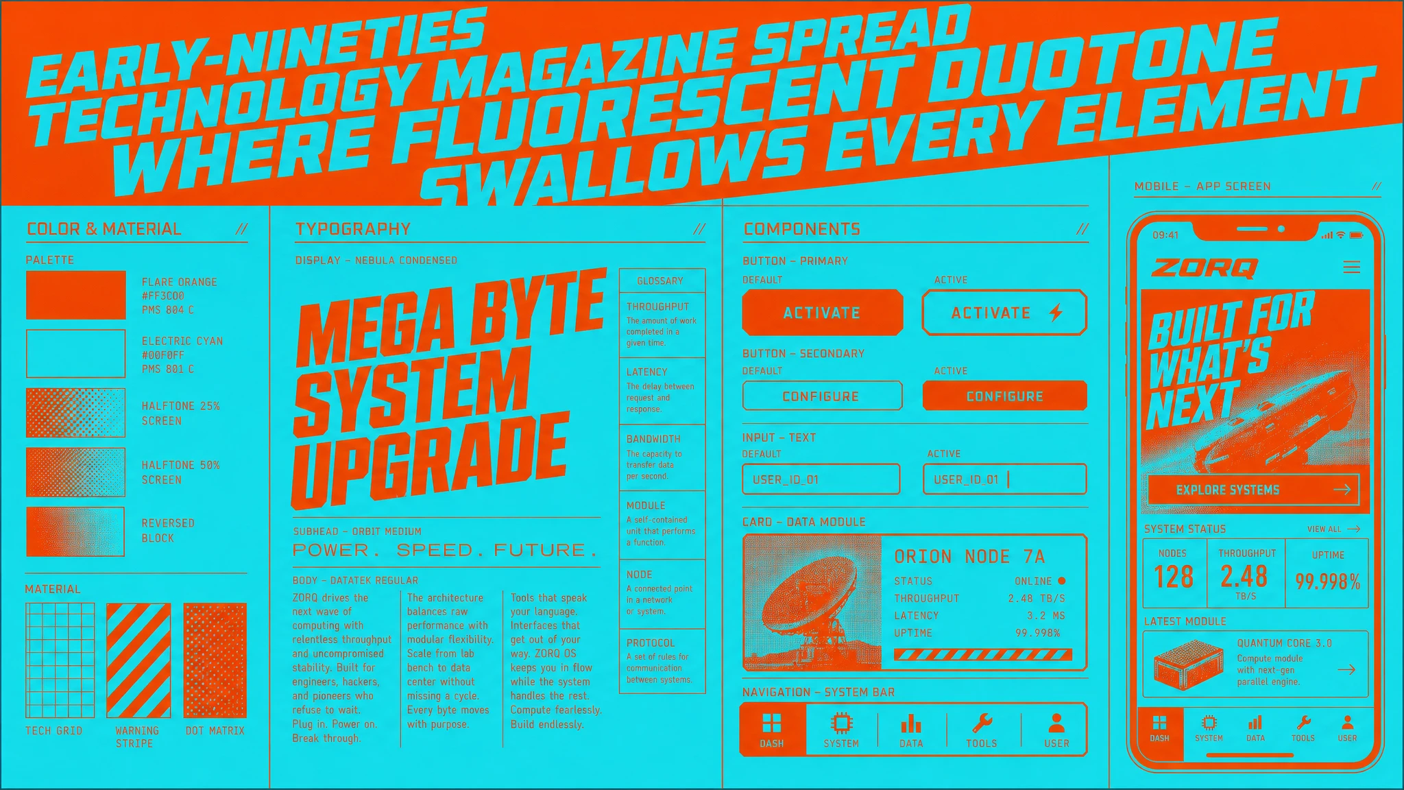 Mondo Tech Utopian Spread design system