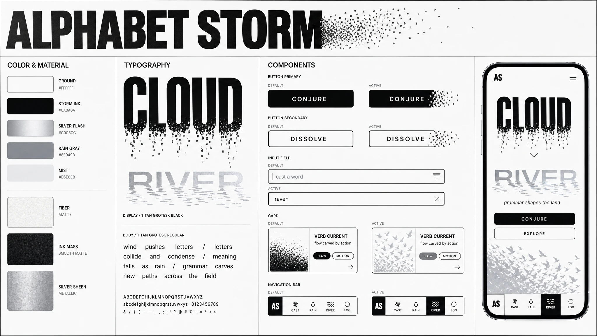 Alphabet Storm design system