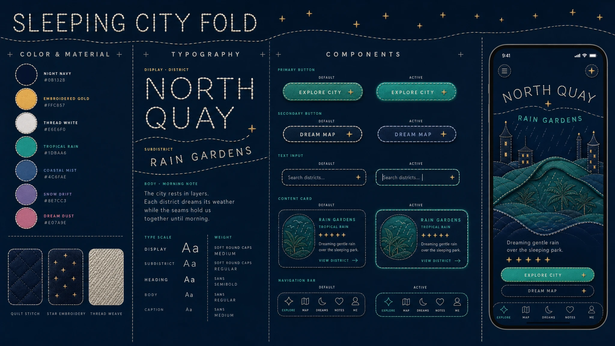 Sleeping City Fold design system