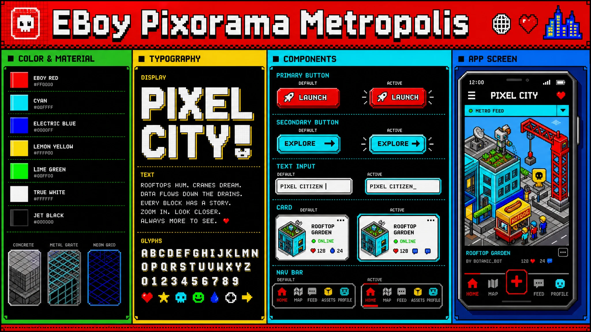 Eboy Pixorama Metropolis design system