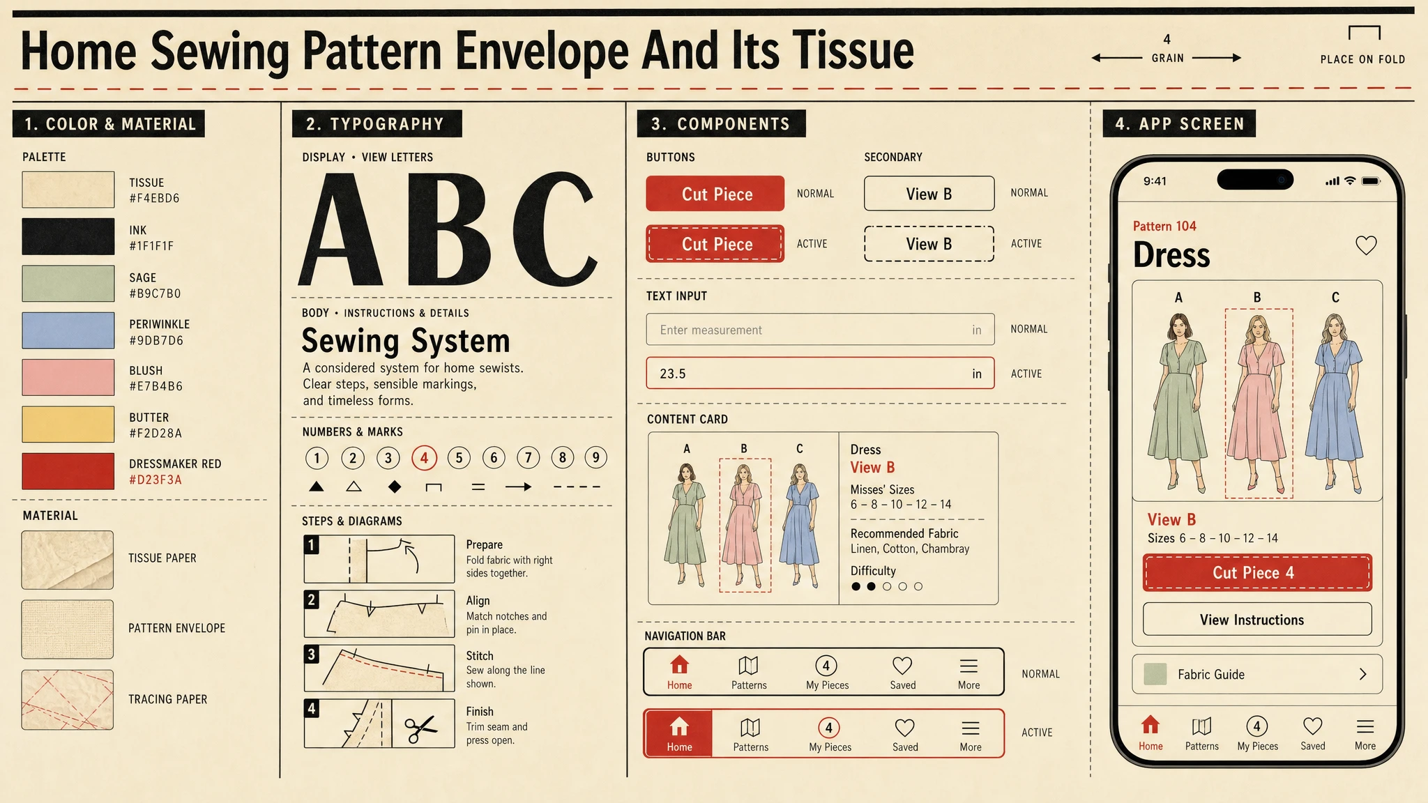 Sewing Pattern Envelope design system