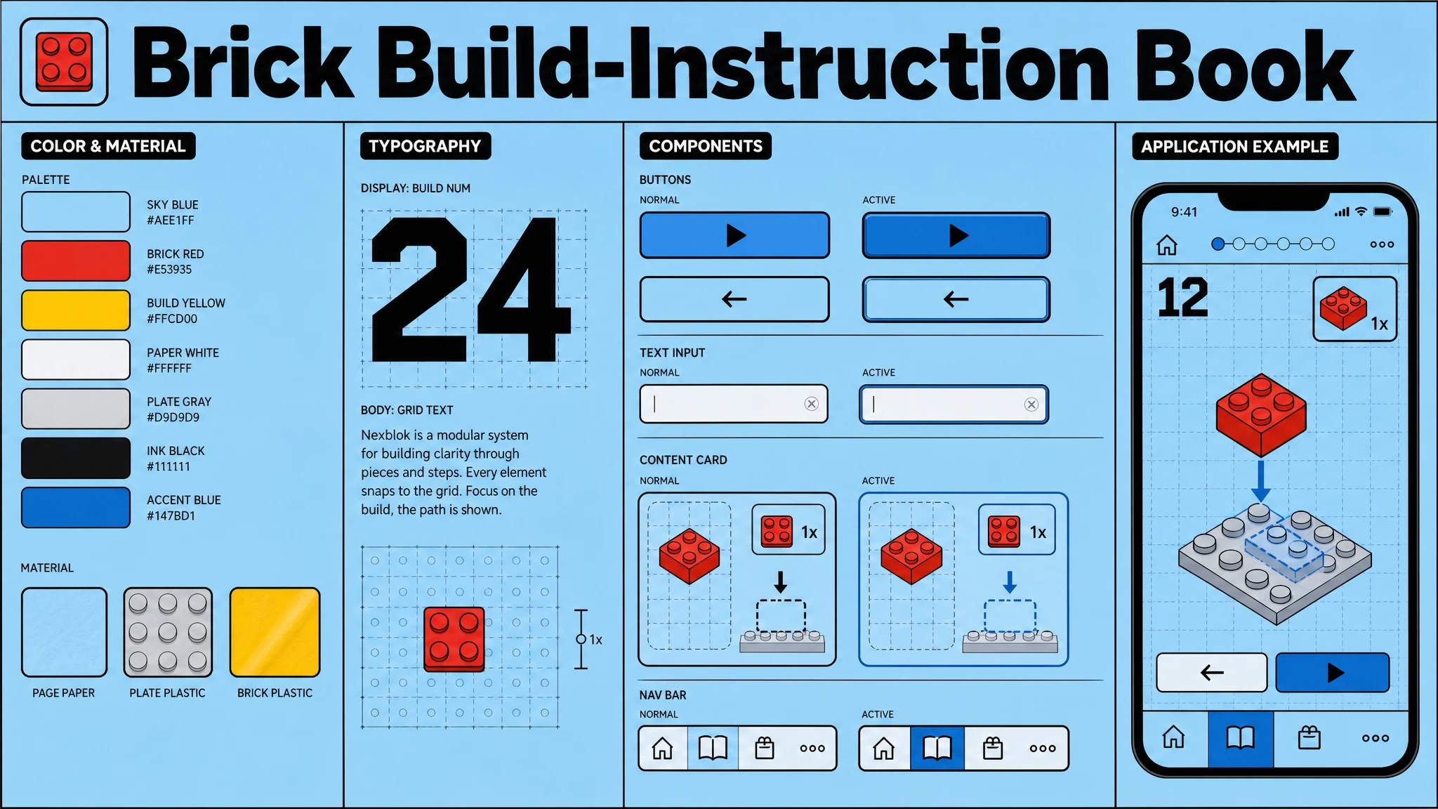 Brick Build Instructions design system