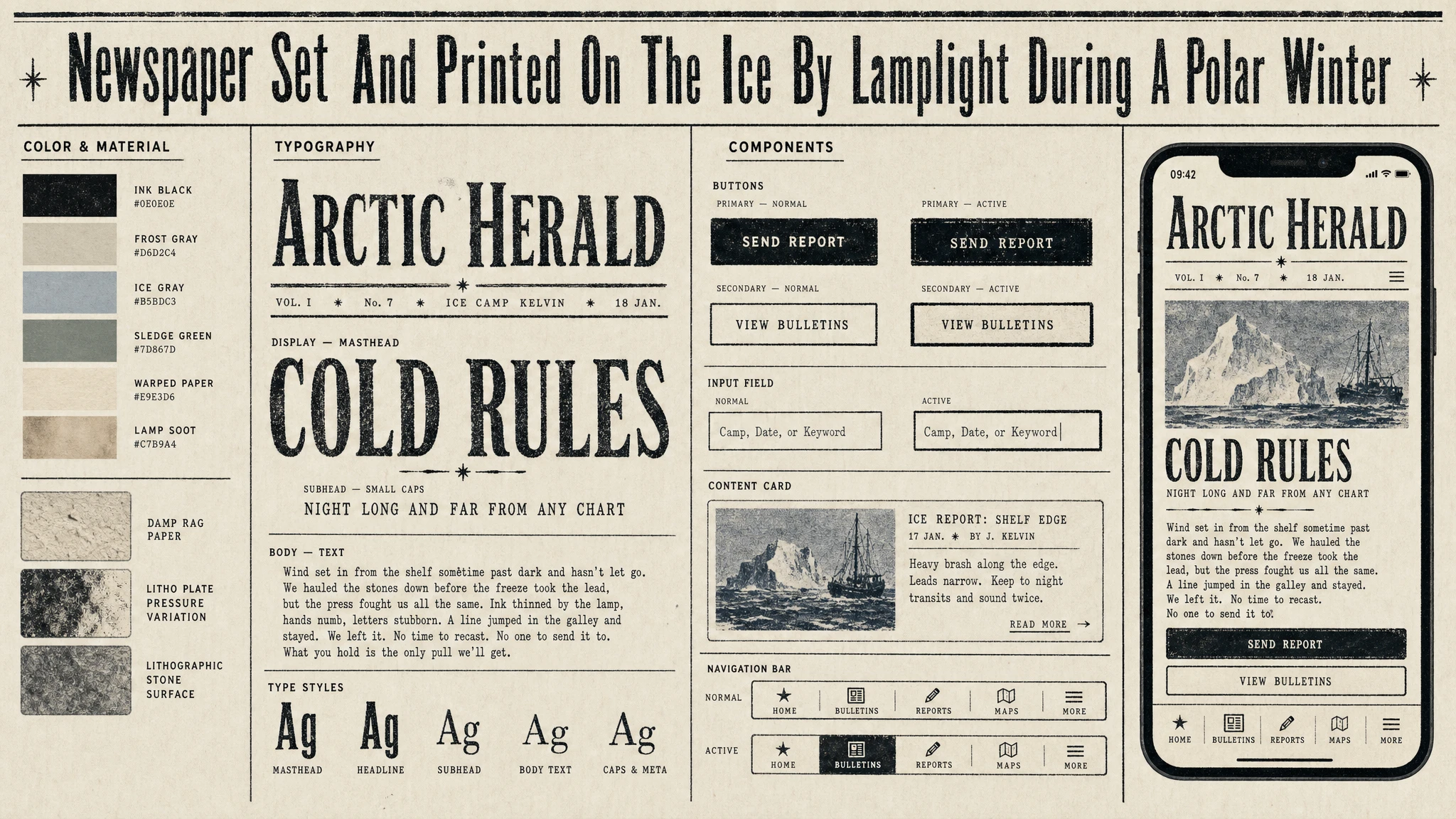 Expedition Ice Press design system