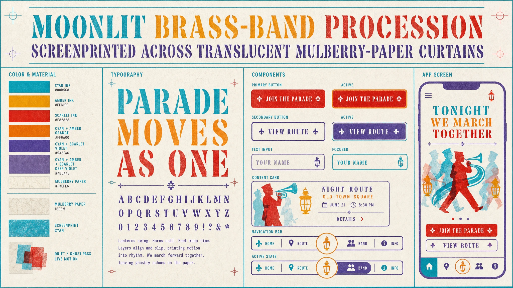 Screenprint Transparent Overlap design system