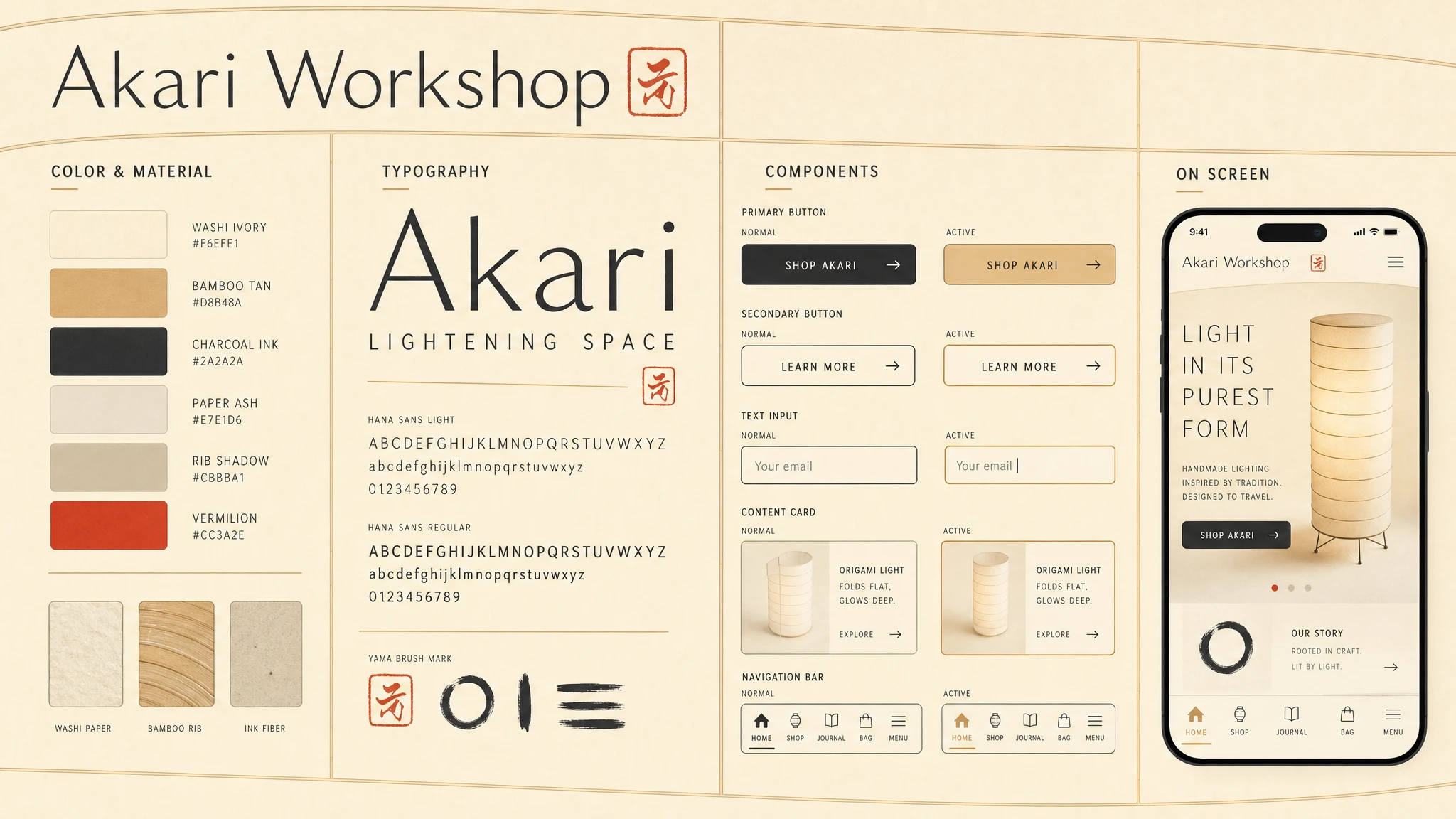 Akari Light Sculpture design system