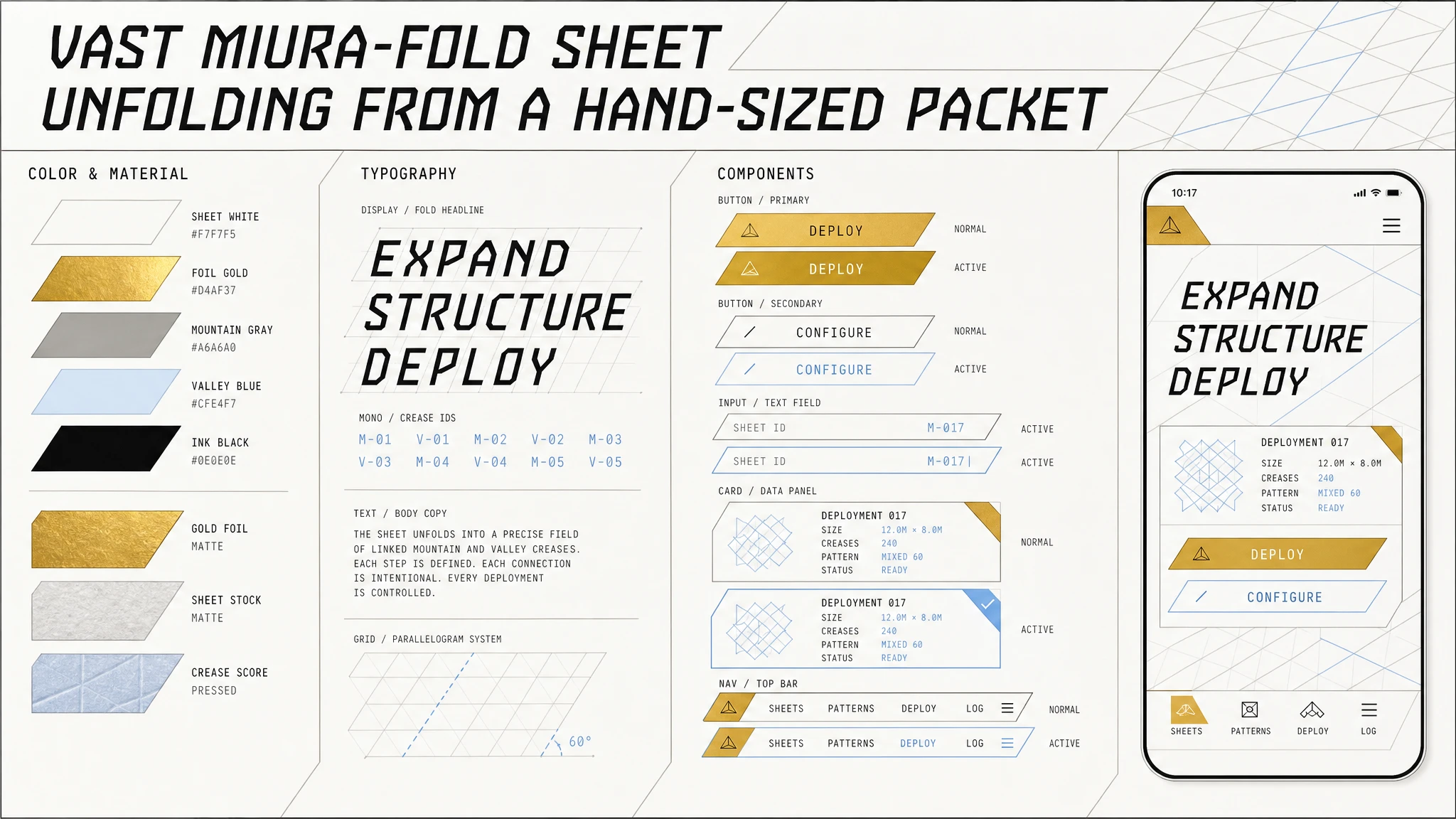 Miura Orbit Sheet design system