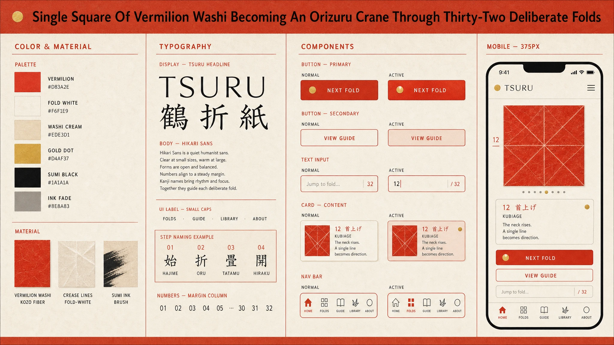 Orizuru Crane Sequence design system