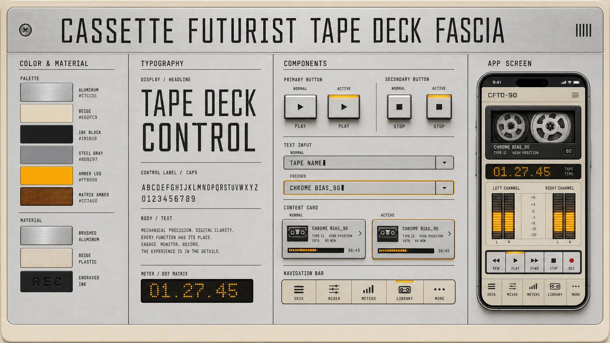Cassette Futurism Deck design system