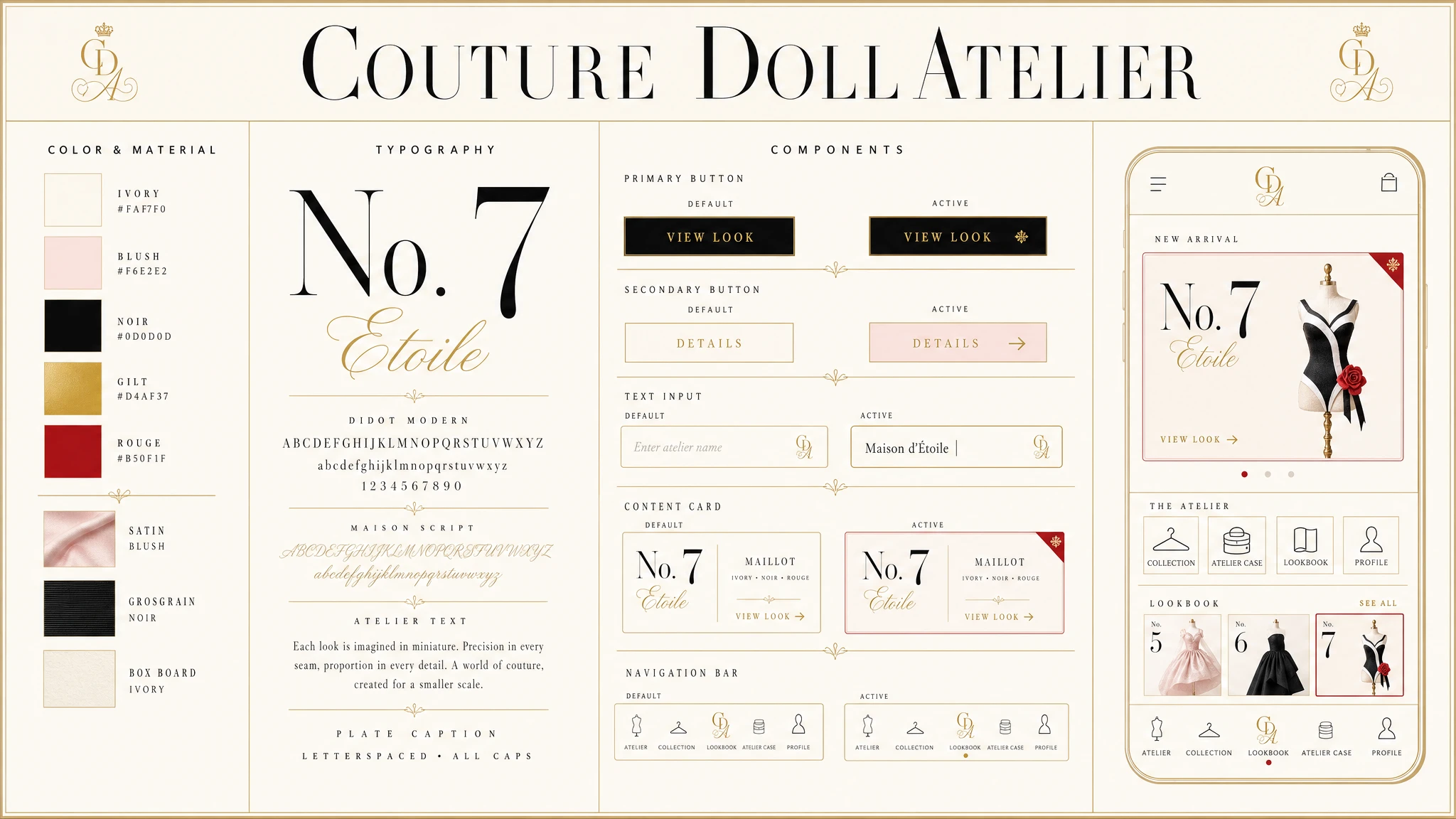 Couture Doll Atelier design system