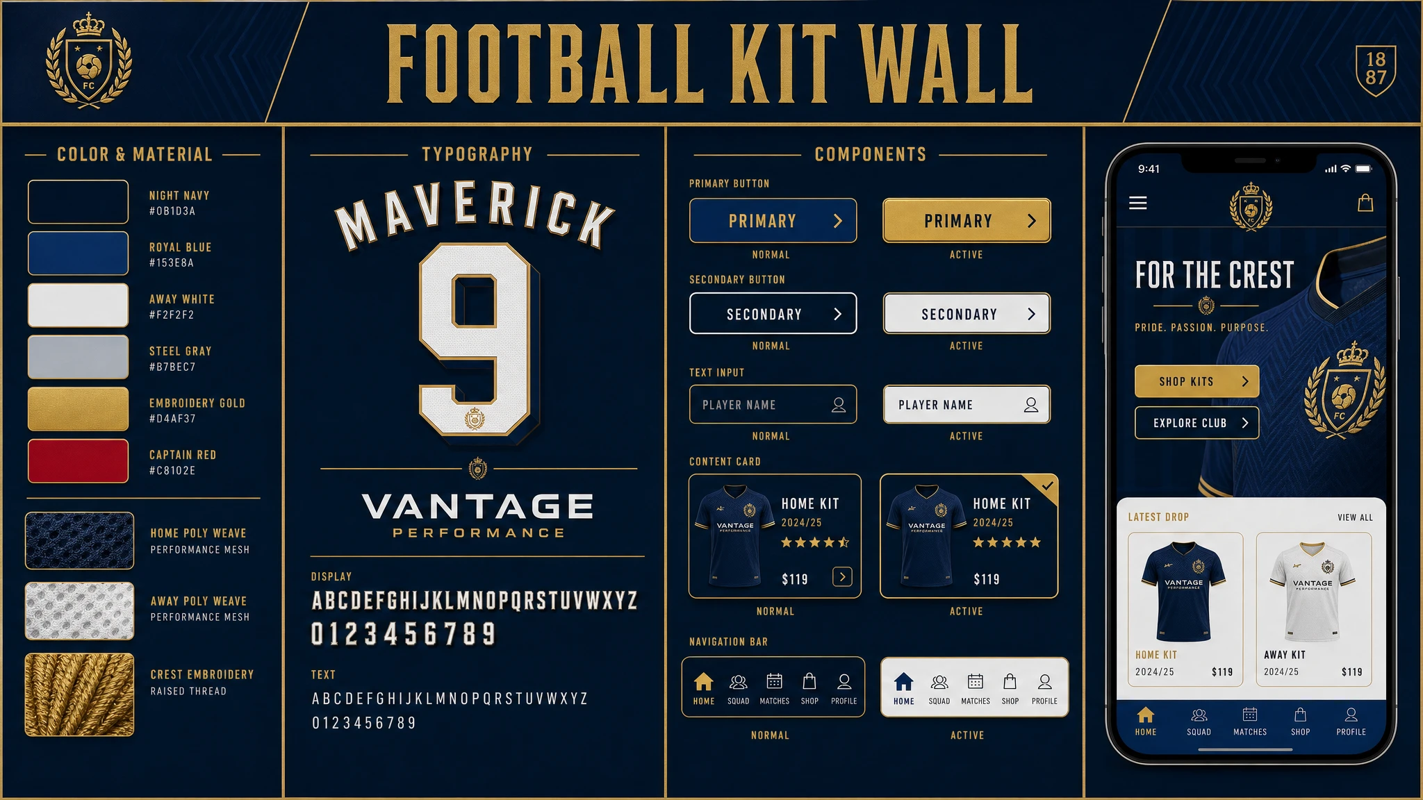 Football Kit Crest design system