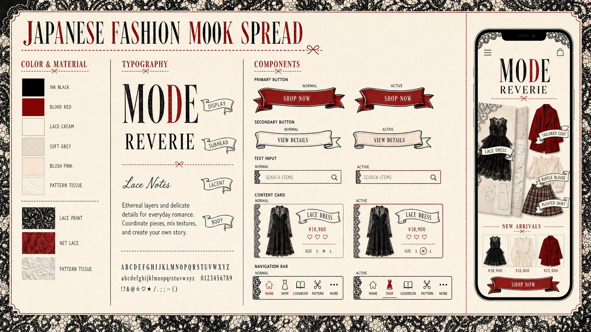 Gothic Lolita Mook design system