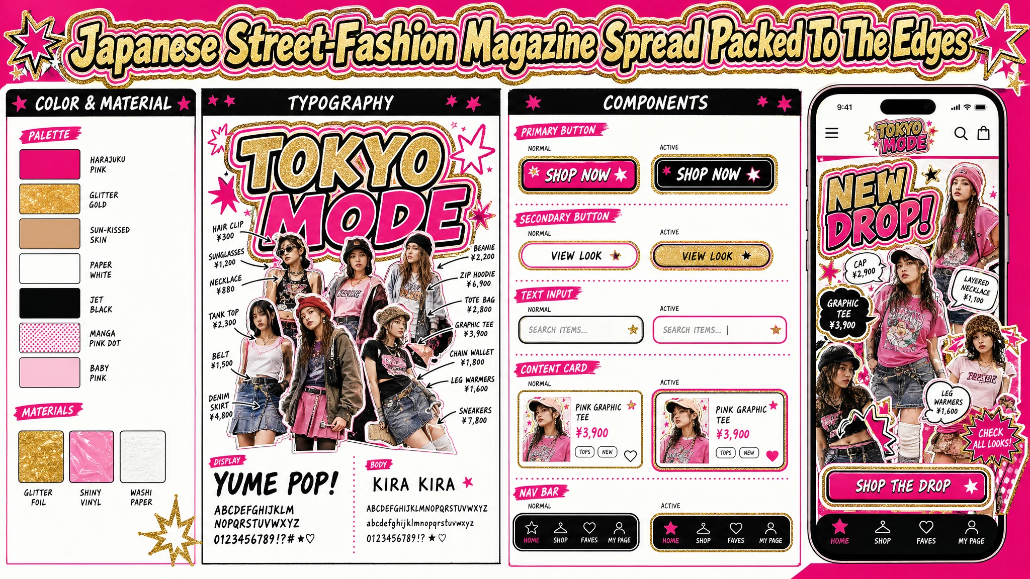 Gyaru Magazine Density design system