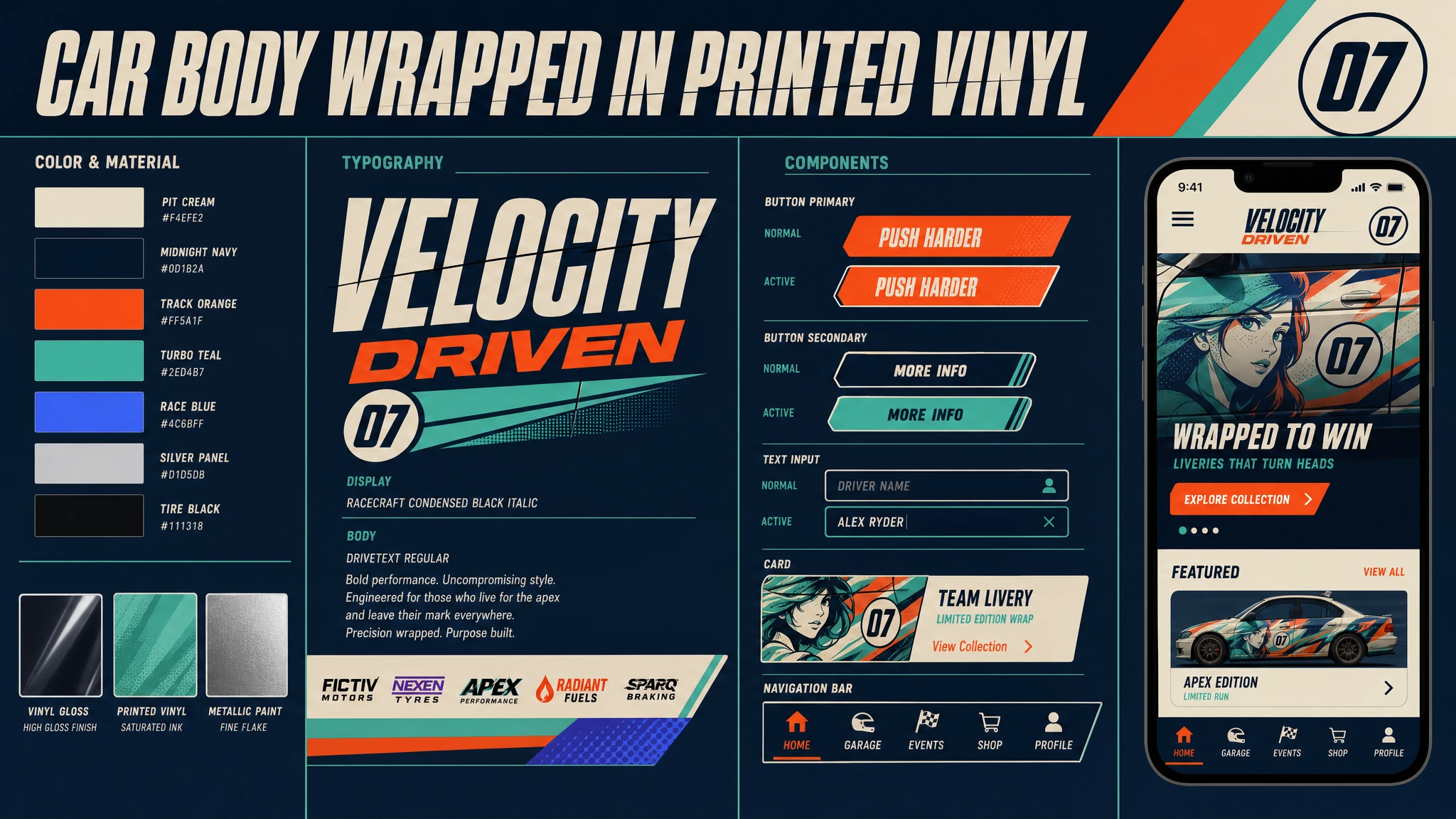 Itasha Vinyl Wrap design system