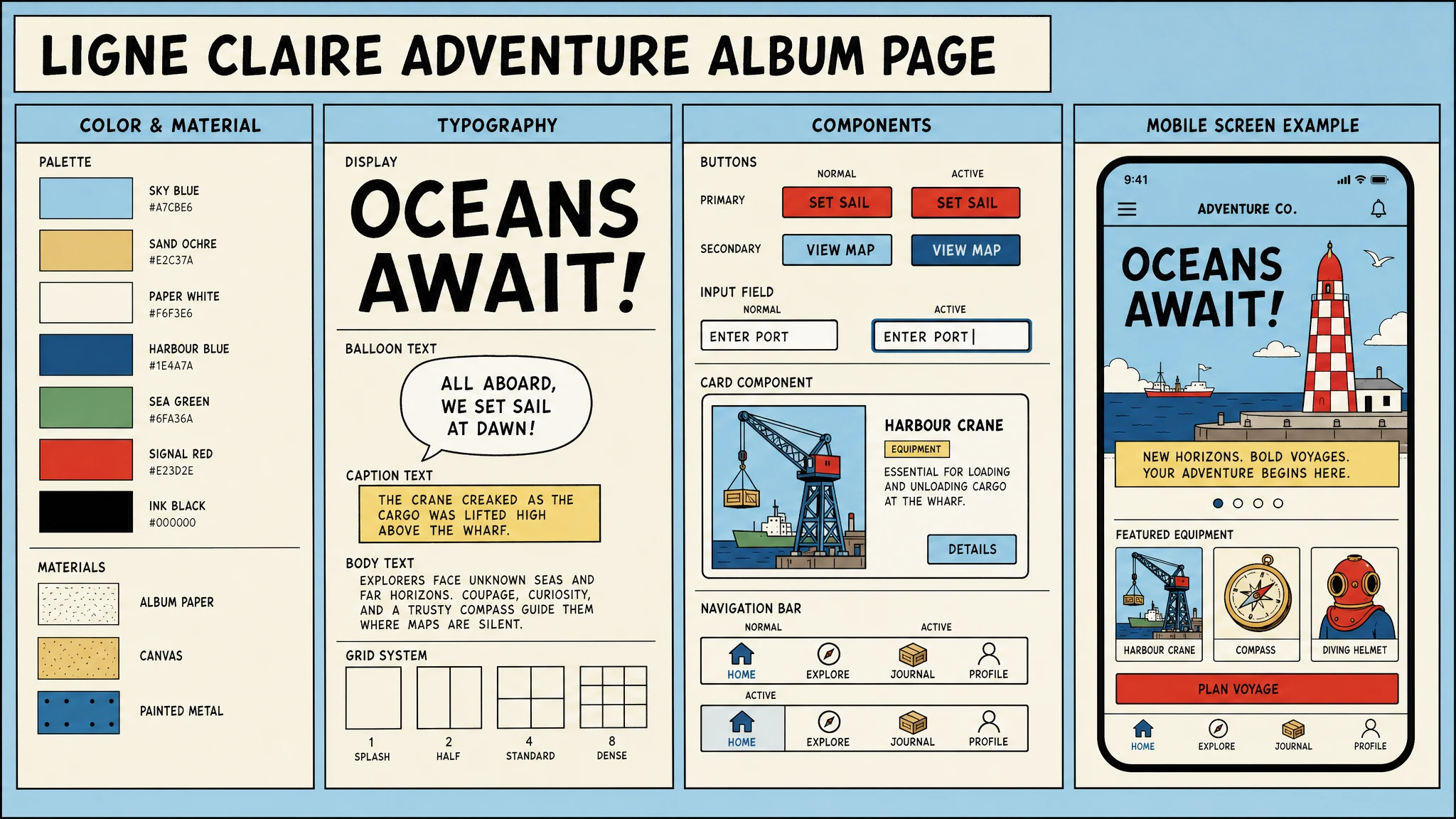 Ligne Claire Album design system