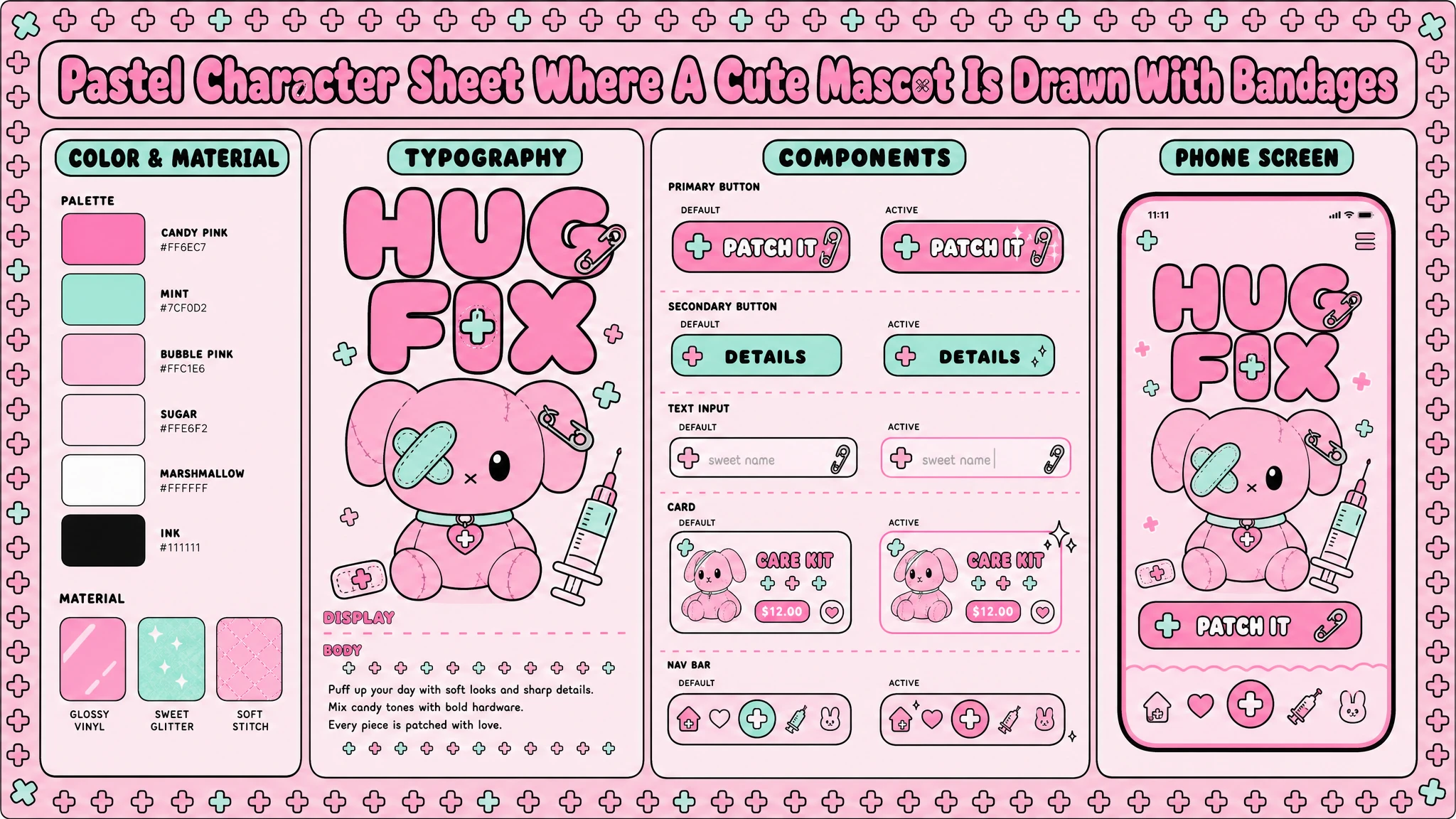 Menhera Pastel Grimness design system