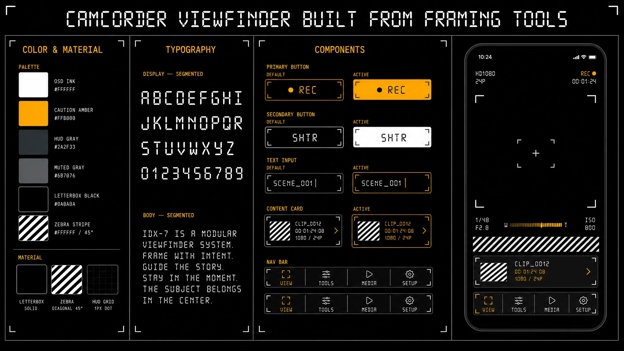 Viewfinder Bracket Hud design system