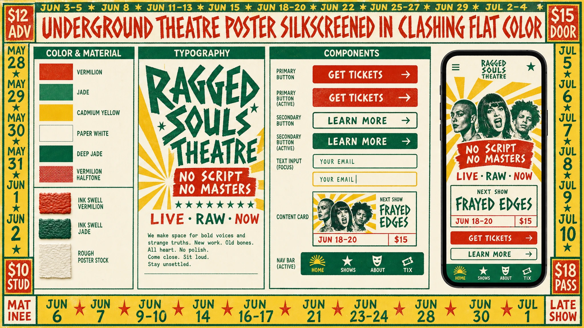 Angura Theatre Poster design system