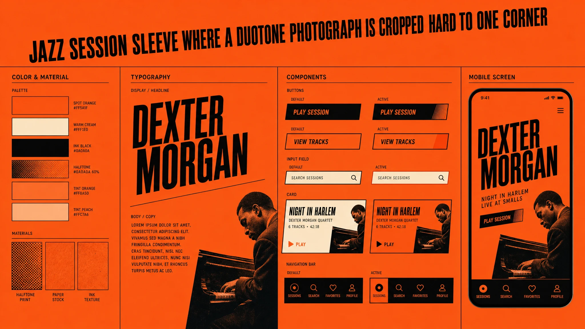Blue Note Session Sleeve design system