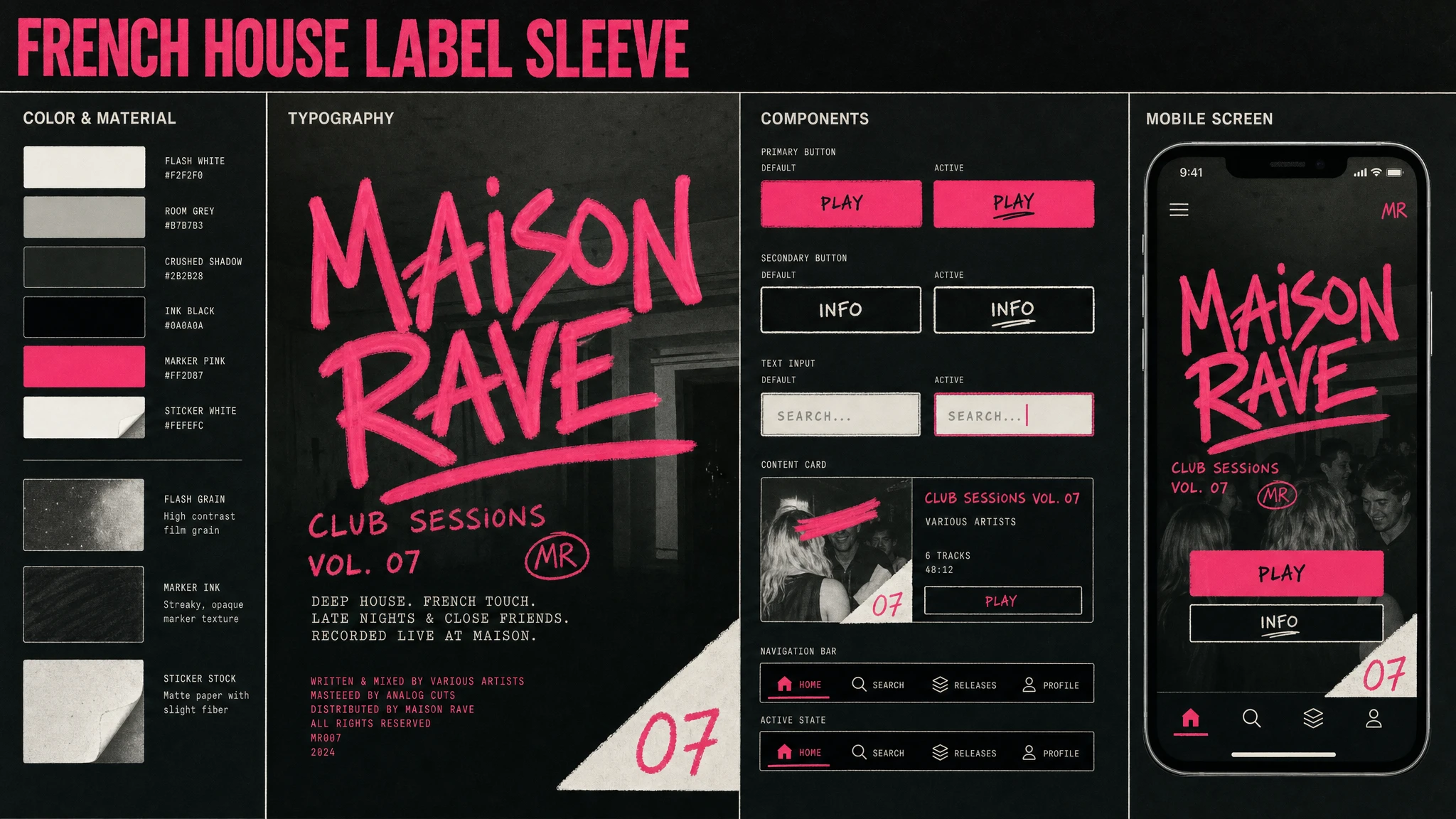 Flash Scrawl Club Sleeve design system