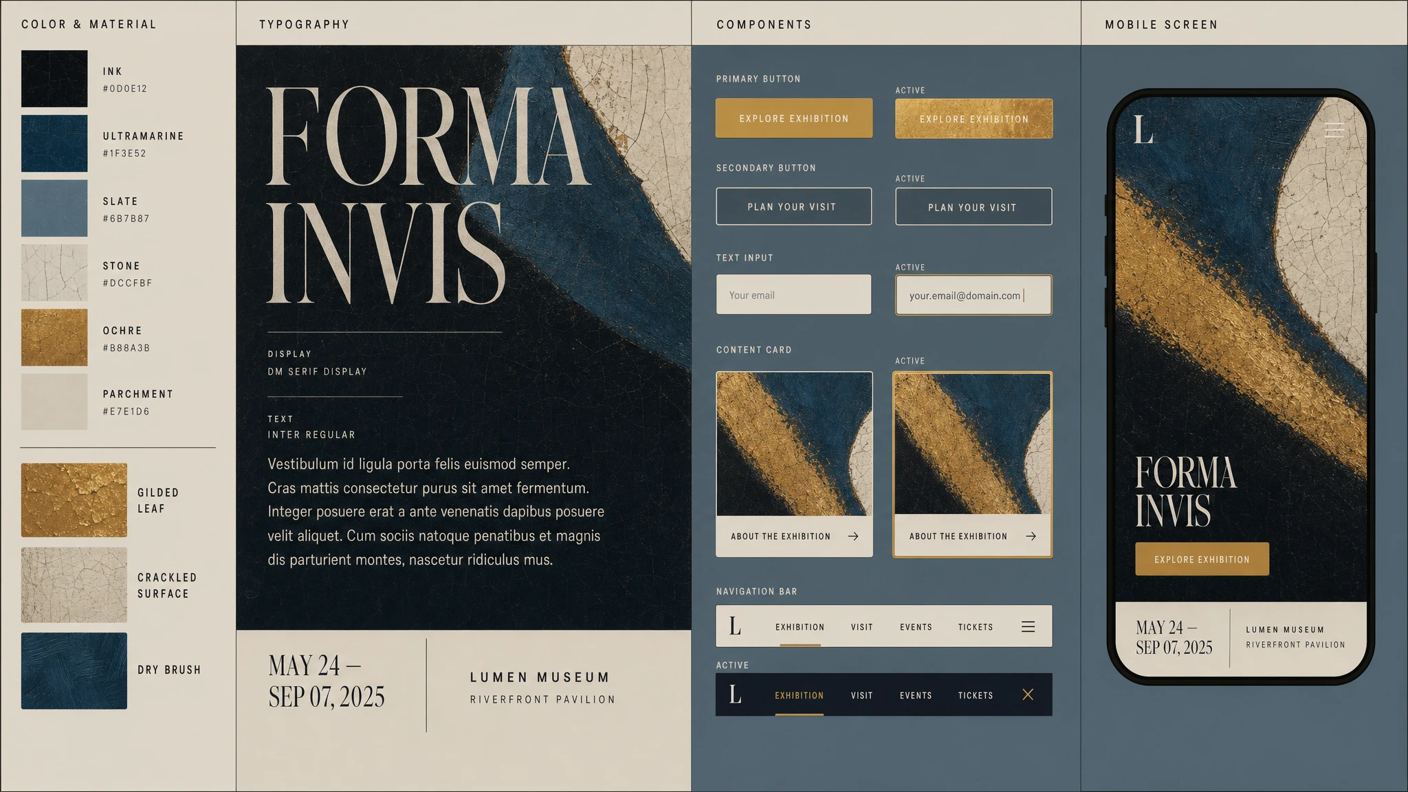 Museum Exhibition Identity design system
