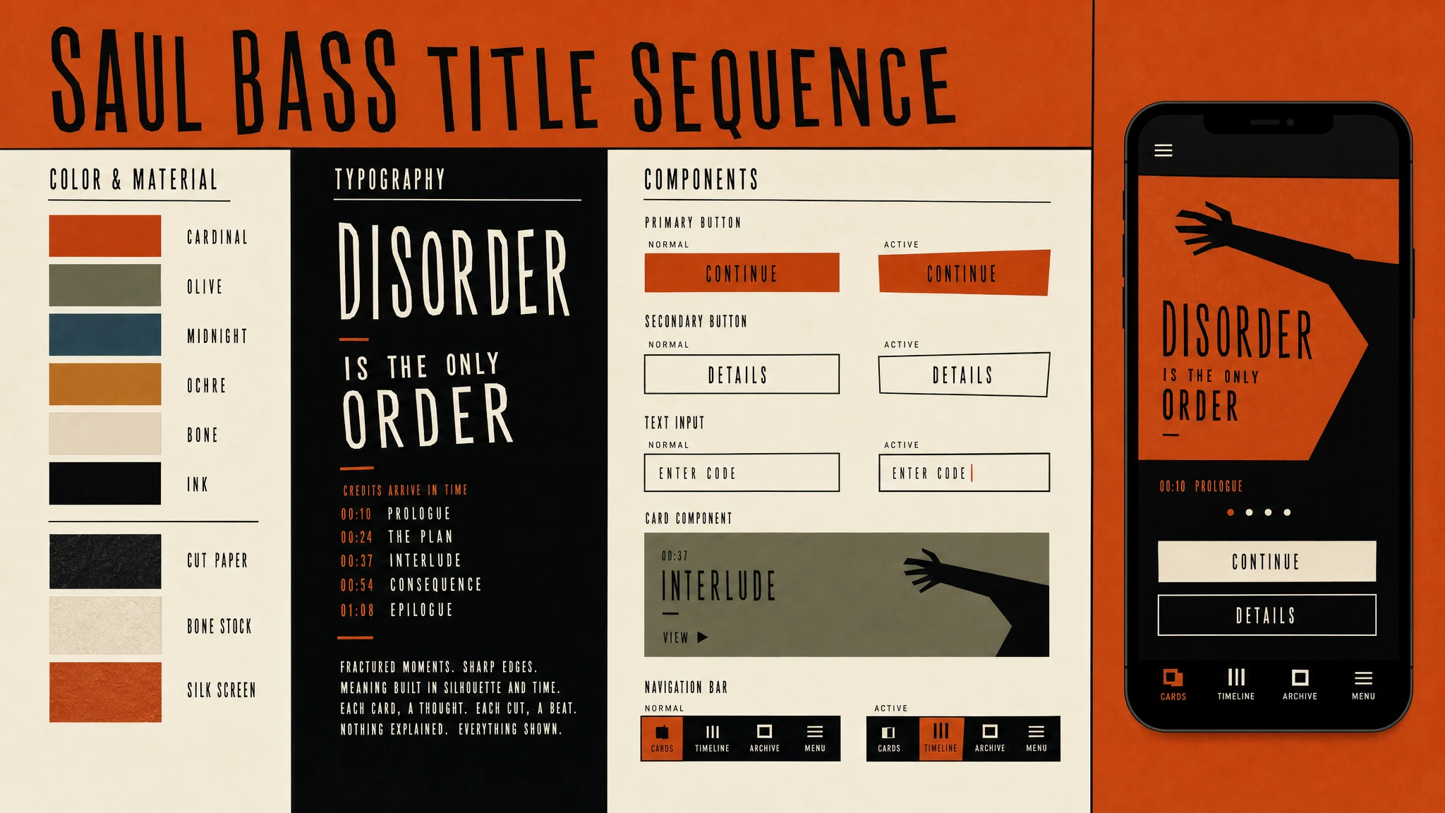 Saul Bass Title design system