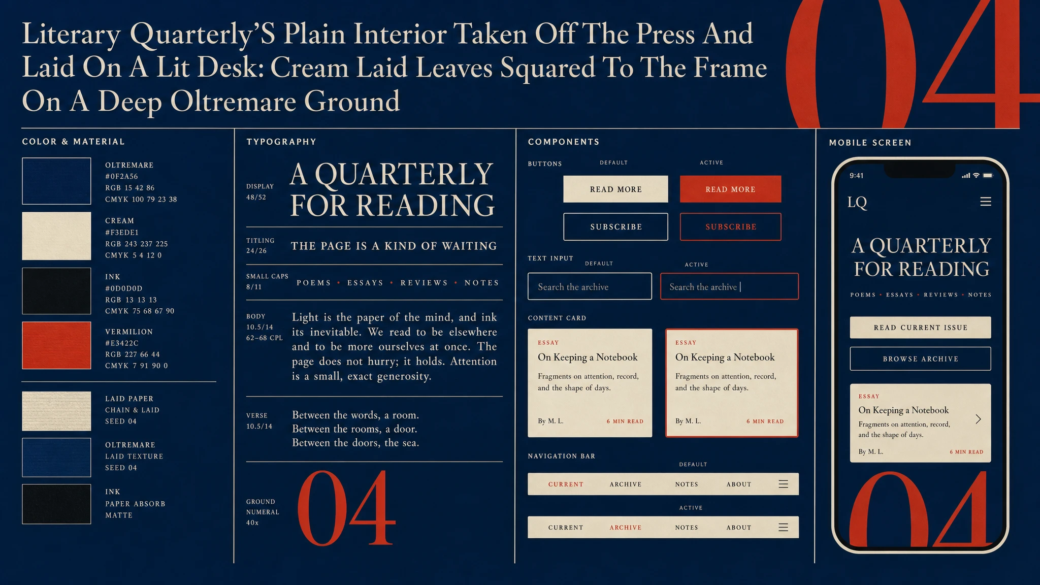 Botteghe Quarterly Interior design system