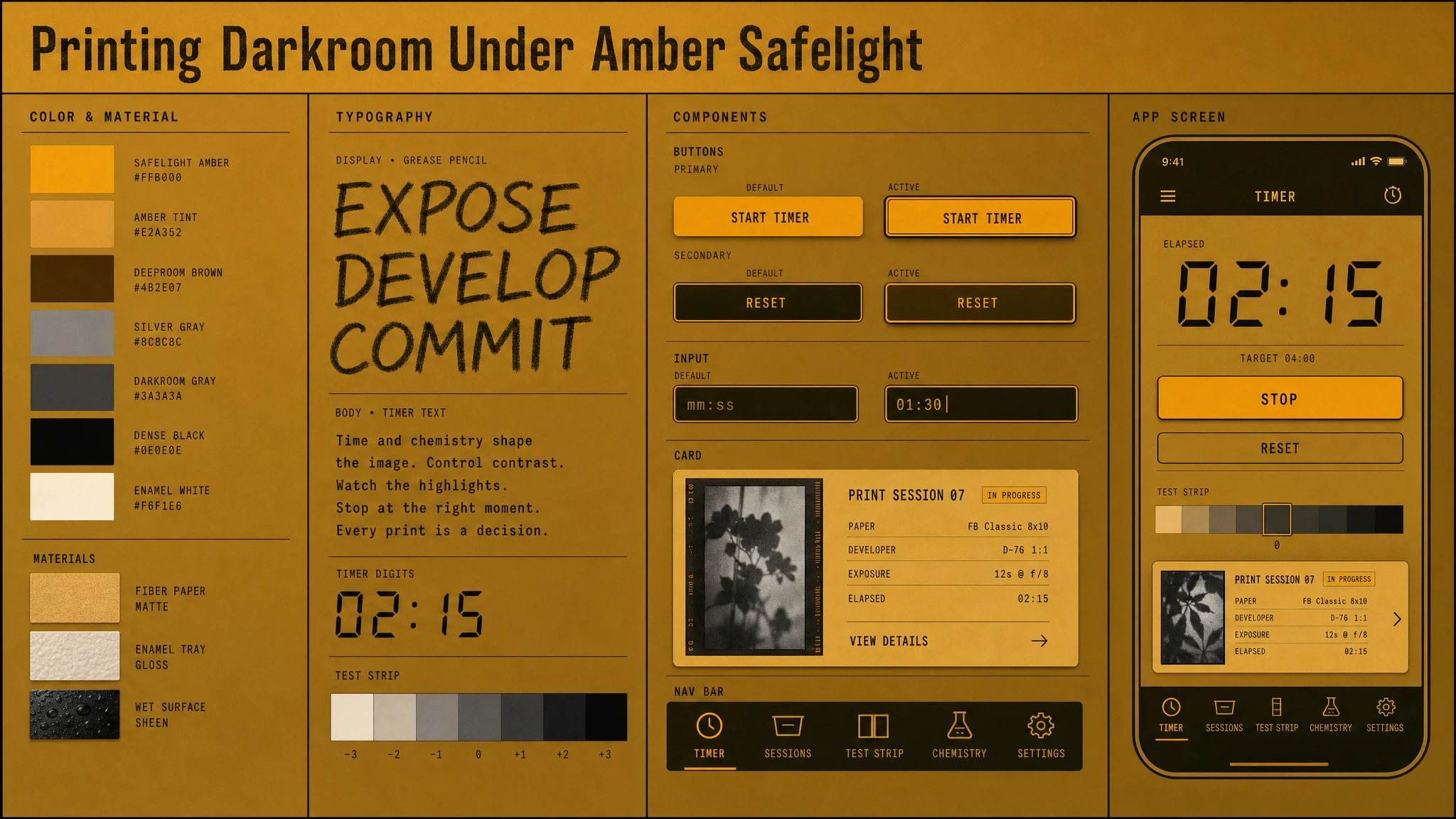 Darkroom Safelight Bay design system