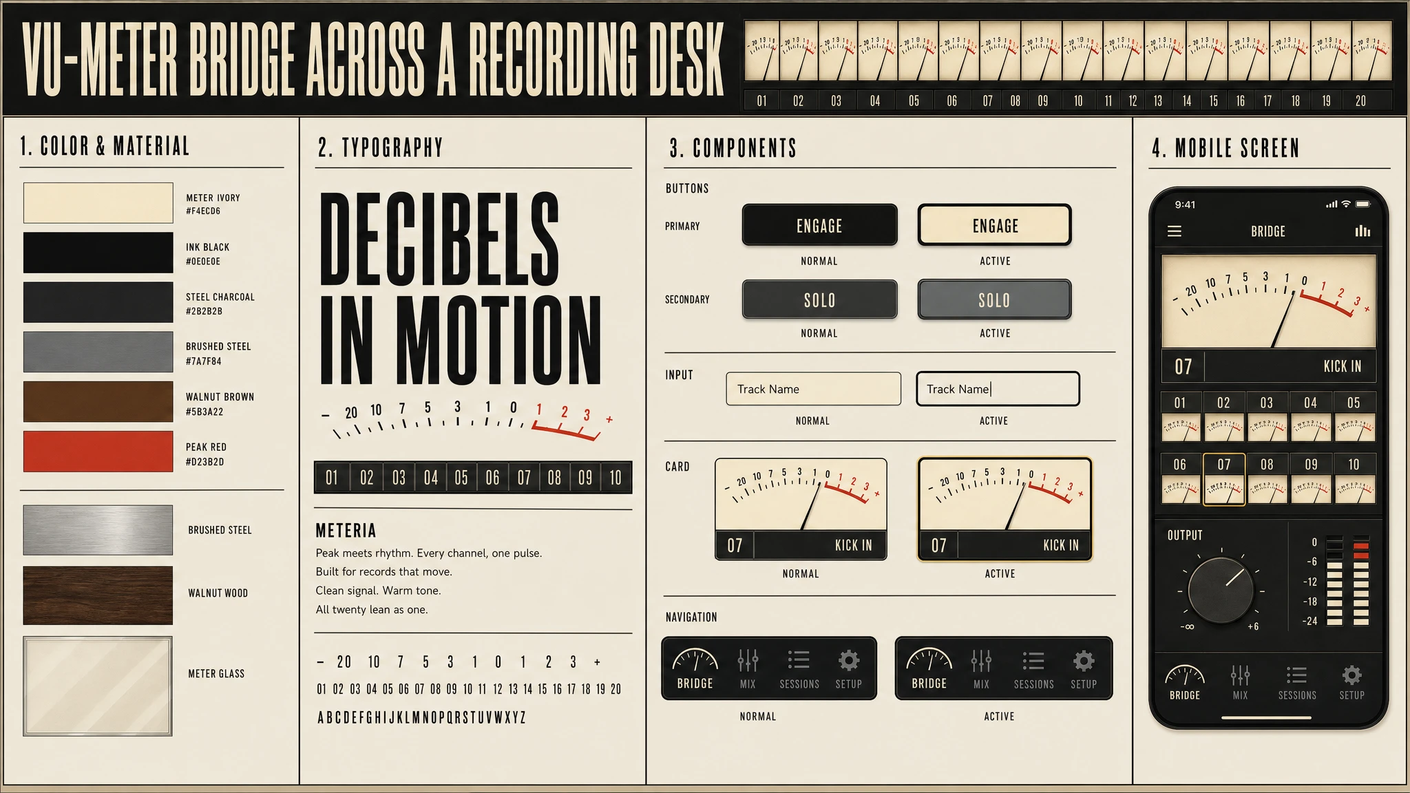 Vu Meter Bridge design system