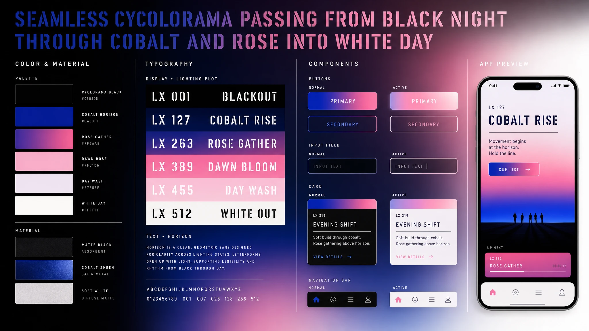 Stagecraft Theater Lighting Cyclorama Dawn design system
