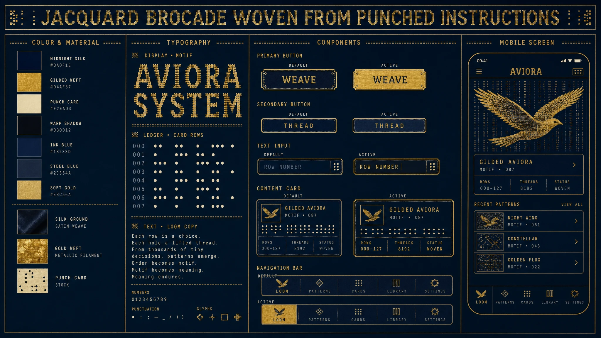 Jacquard Punched Brocade design system
