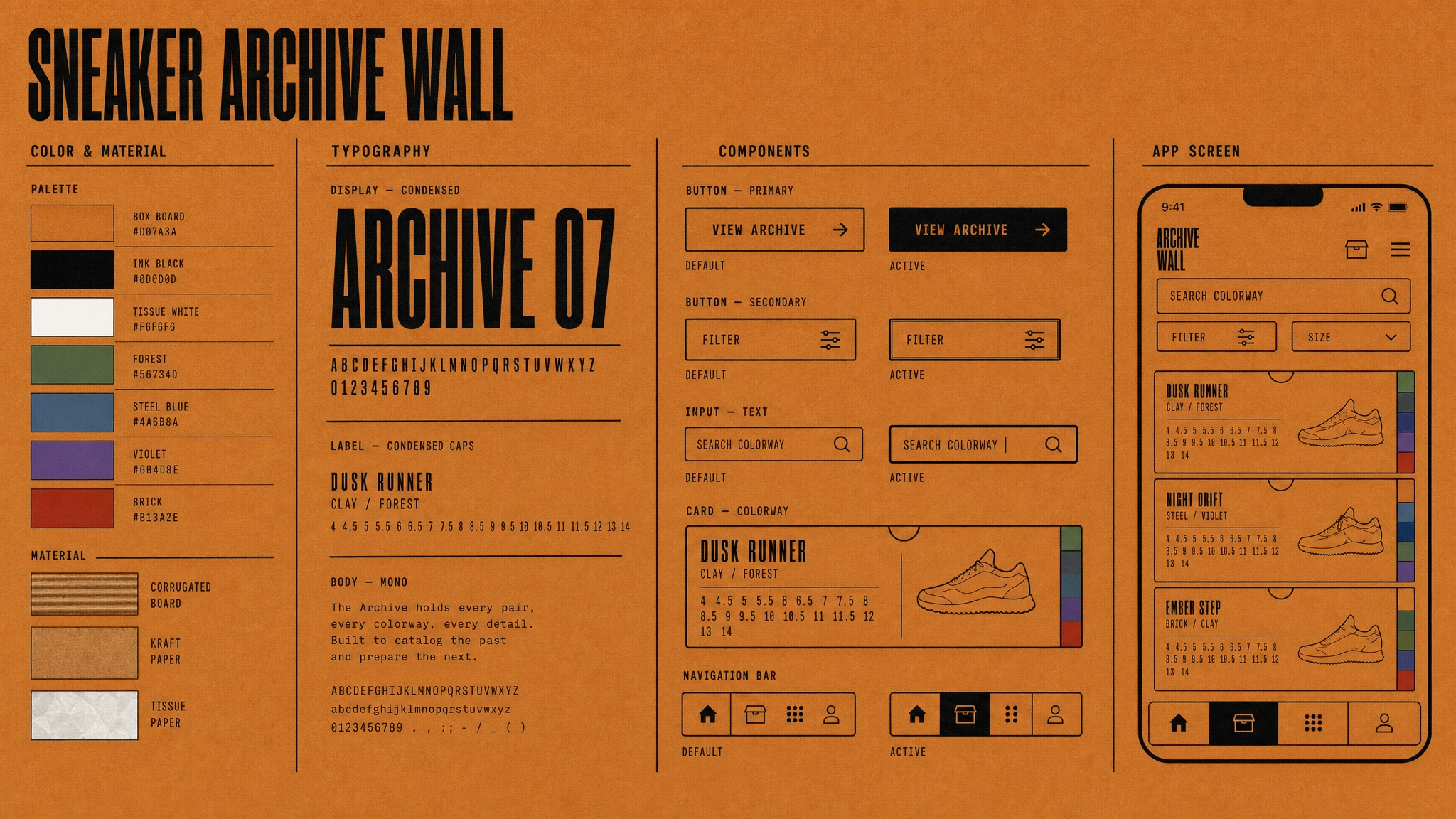 Sneaker Box Stacks design system