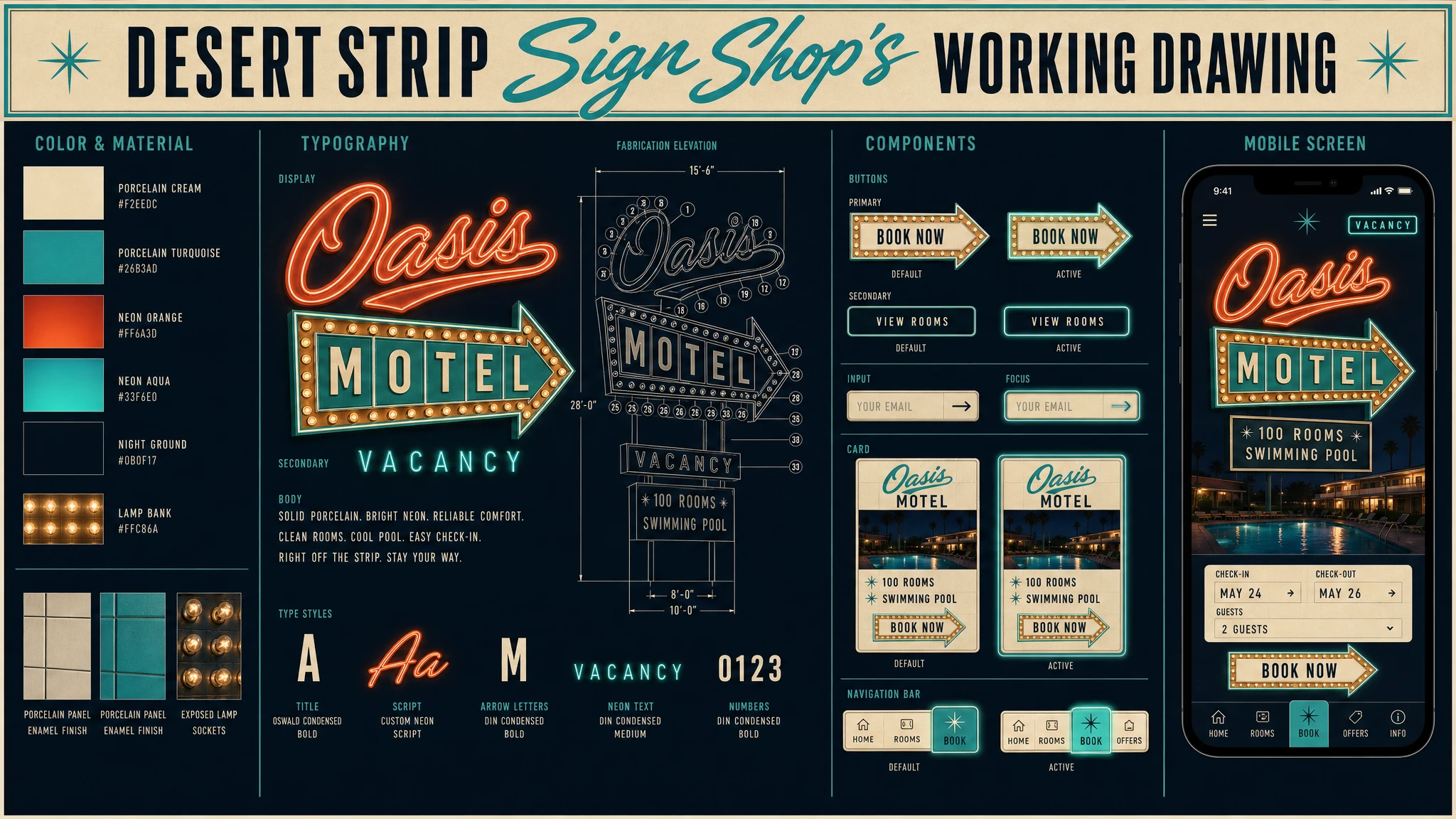 Desert Neon Sign Program design system
