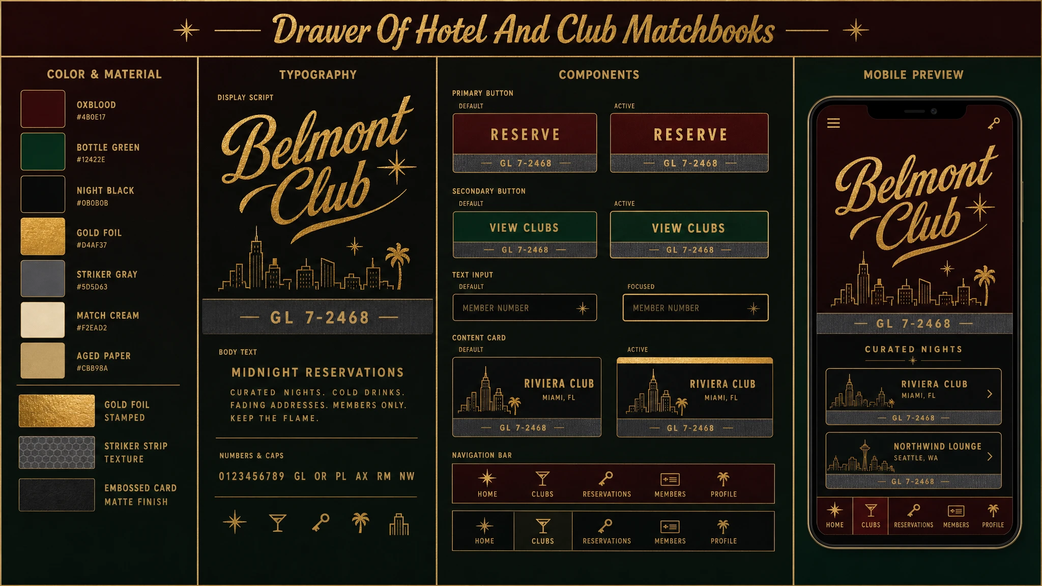Matchbook Drawer design system
